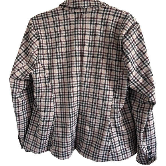 TORRID Studio Double Knit Plaid Blazer Sz 00 or M 10 NWOT office academia preppy - Picture 10 of 11